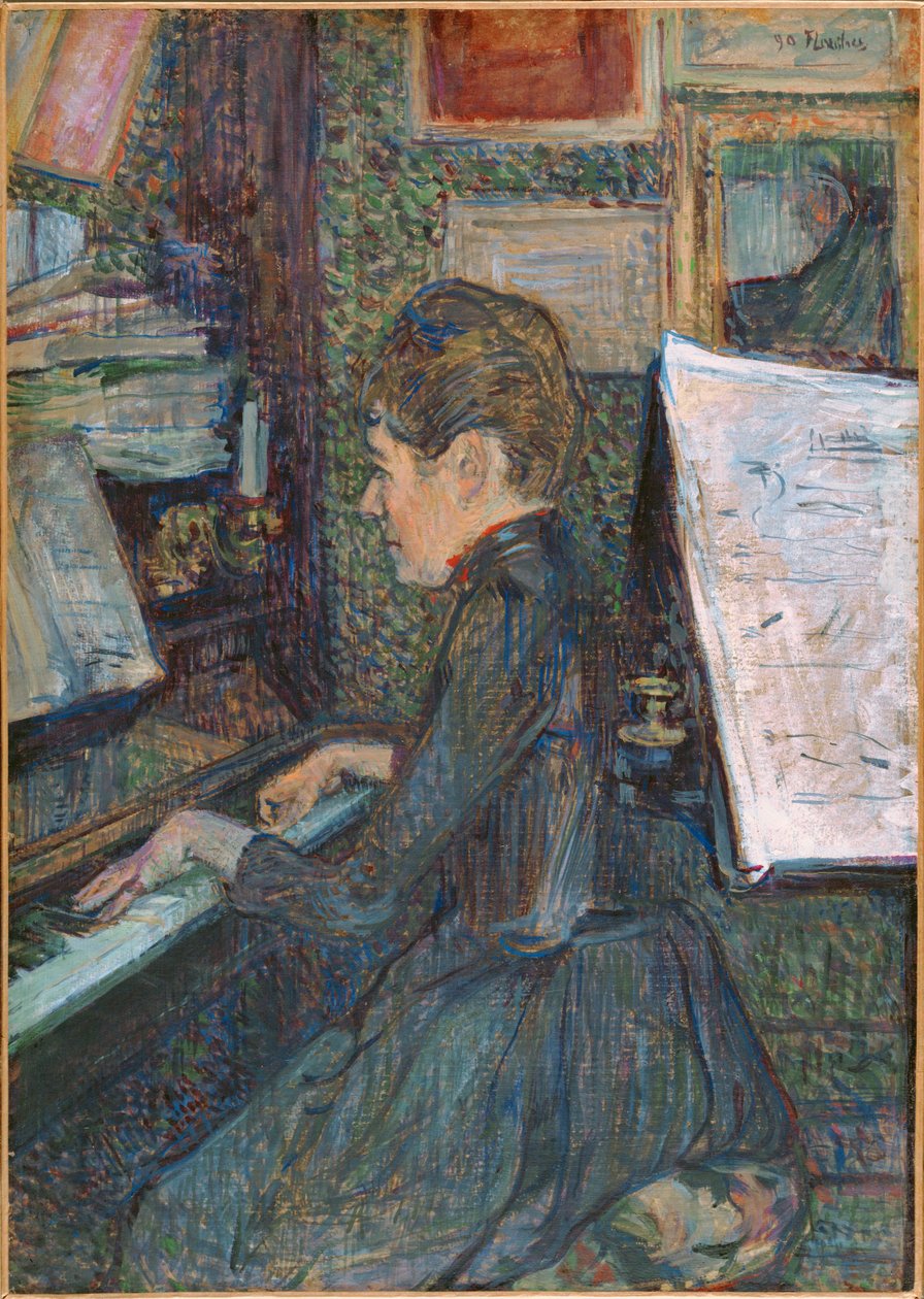Frøken Dihau ved klaveret ... af Henri de Toulouse-Lautrec