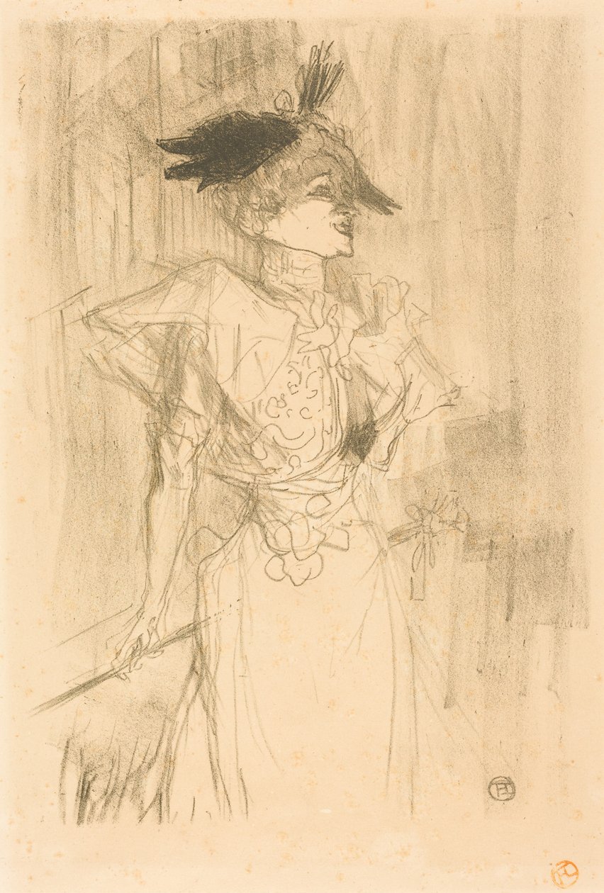 Frøken Marcelle Lender, stående (Frøken Marcelle Lender, debout) af Henri de Toulouse-Lautrec