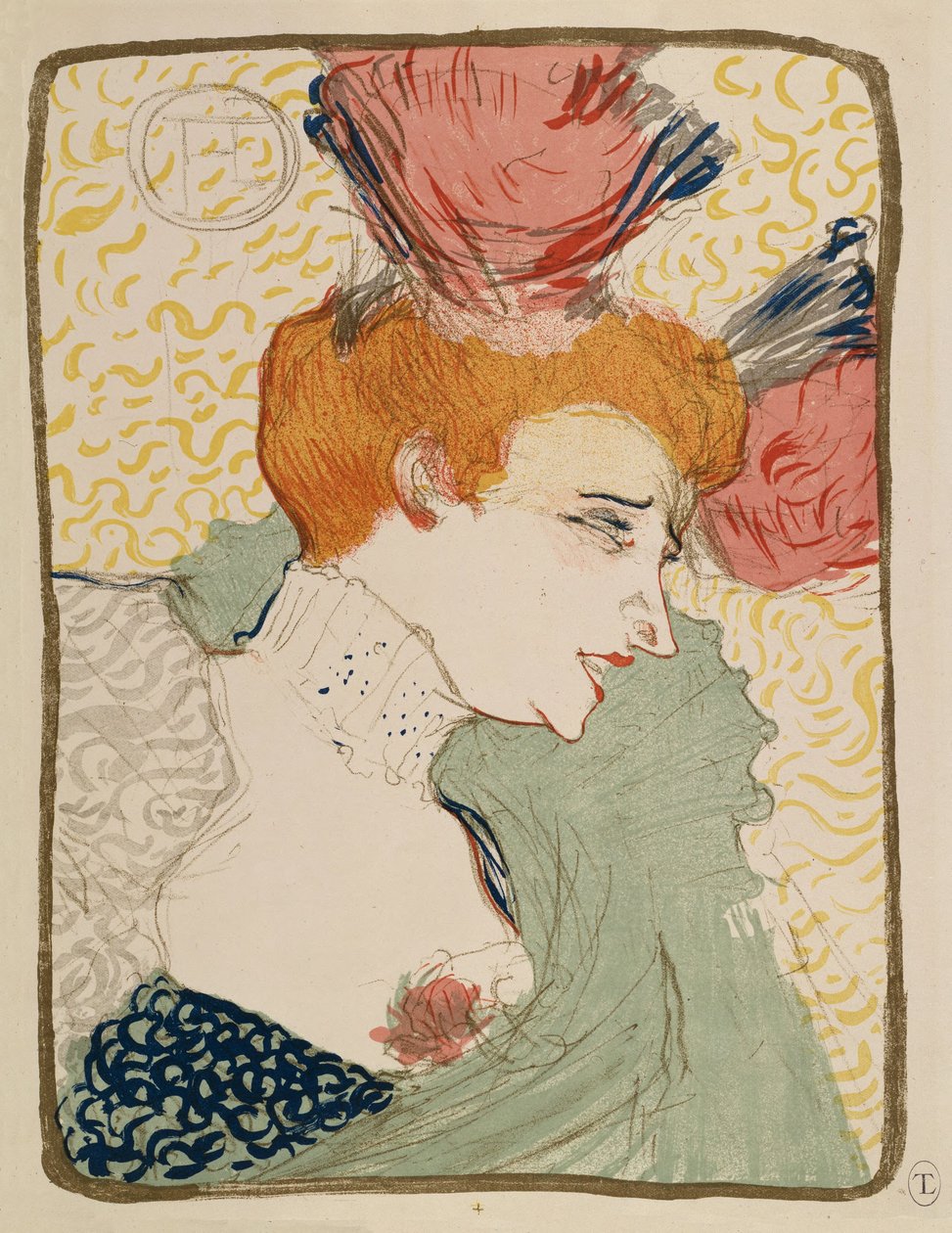 Mlle Marcelle Lender, buste af Henri de Toulouse-Lautrec