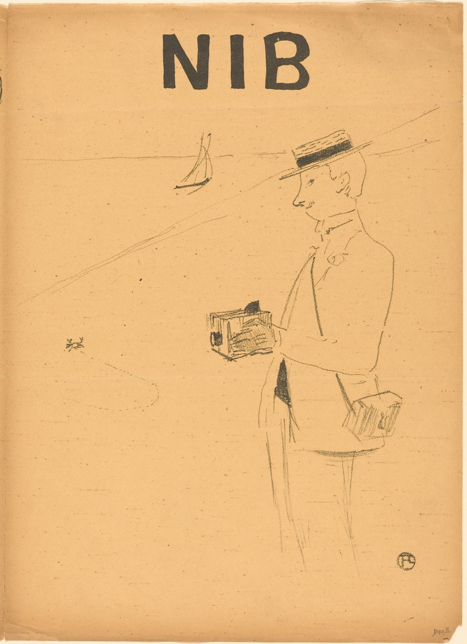 Nib oder der Amateurfotograf (Nib ou le photographe-amateur) [rechte Vorderseite] af Henri de Toulouse-Lautrec