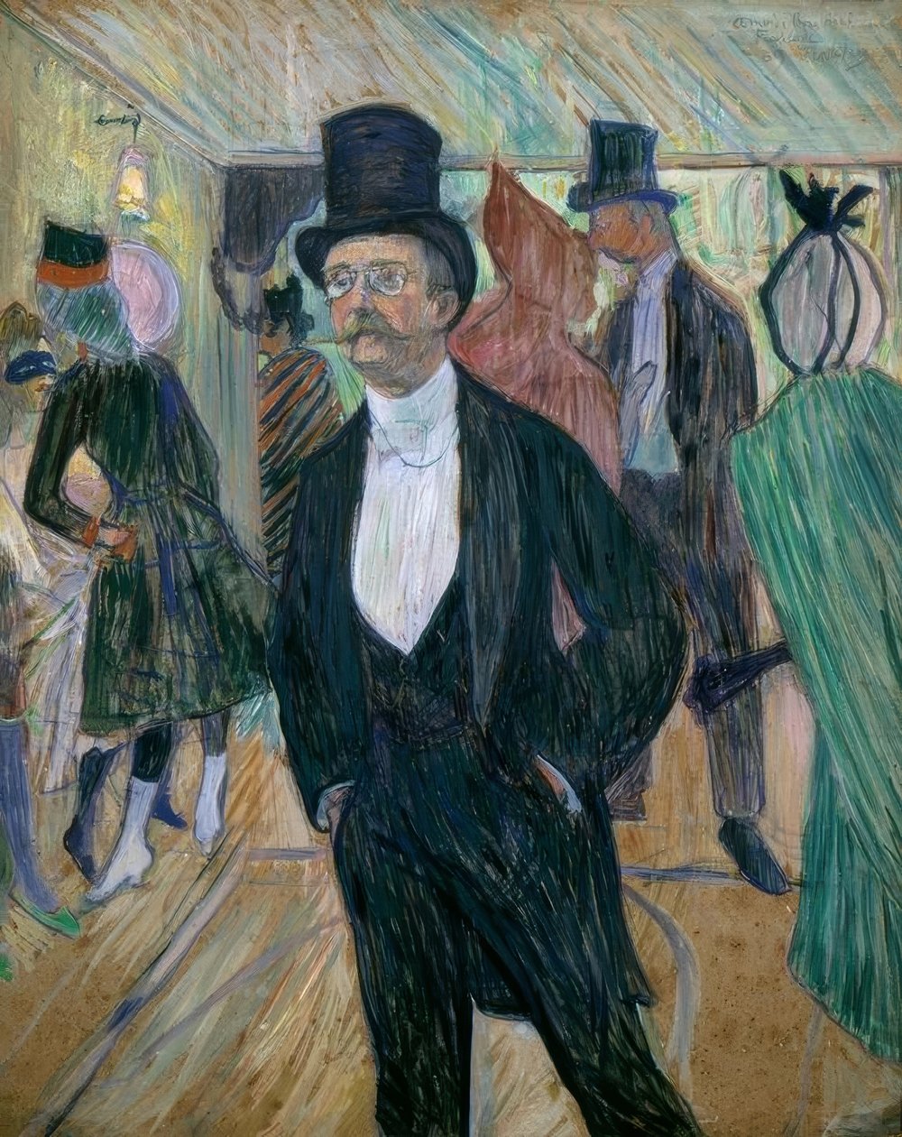Portræt af Henri Fourcade (Monsieur Henri Fourcade au bal af Henri de Toulouse Lautrec