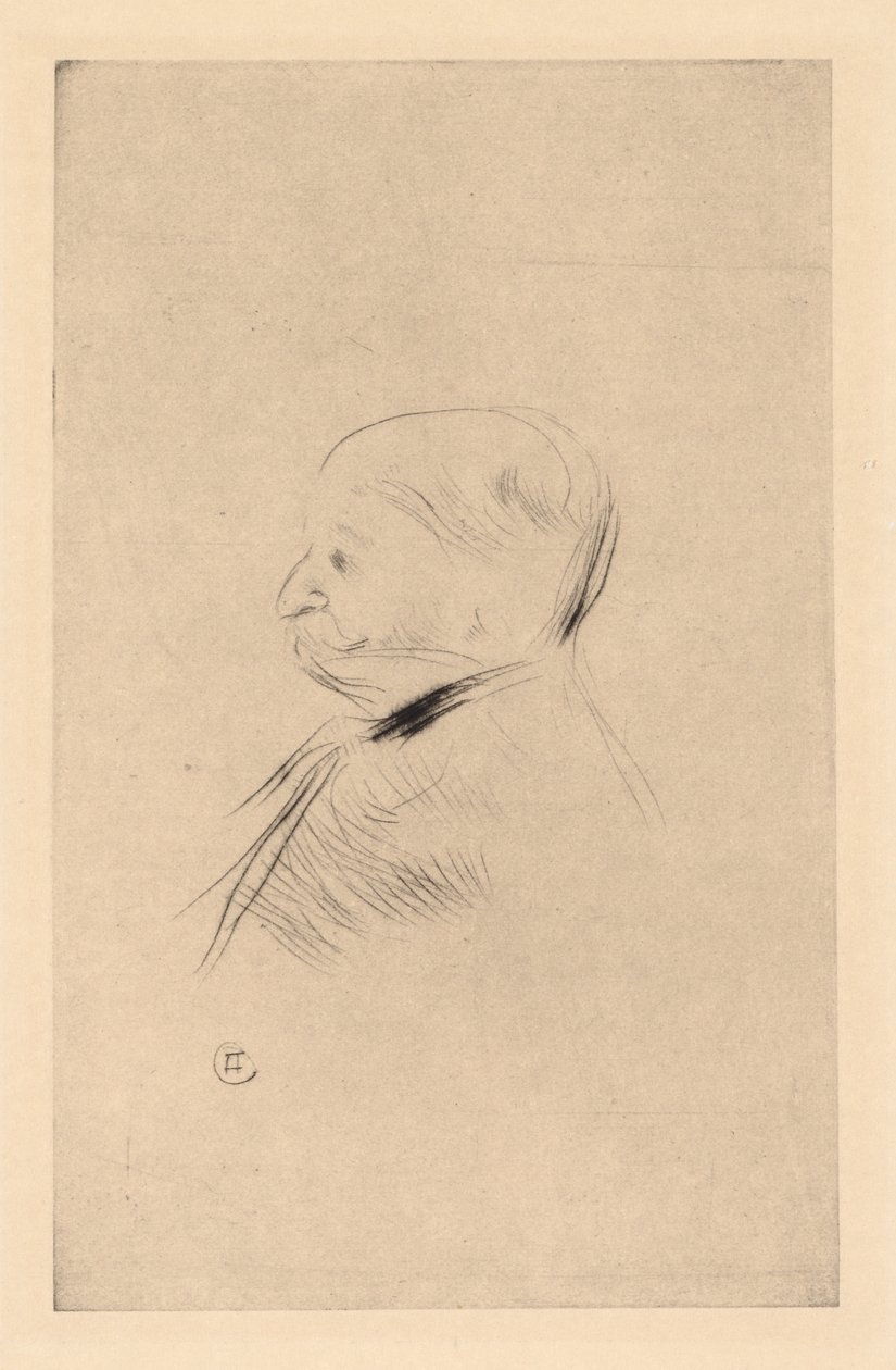 Portræt af en mand af Henri de Toulouse-Lautrec