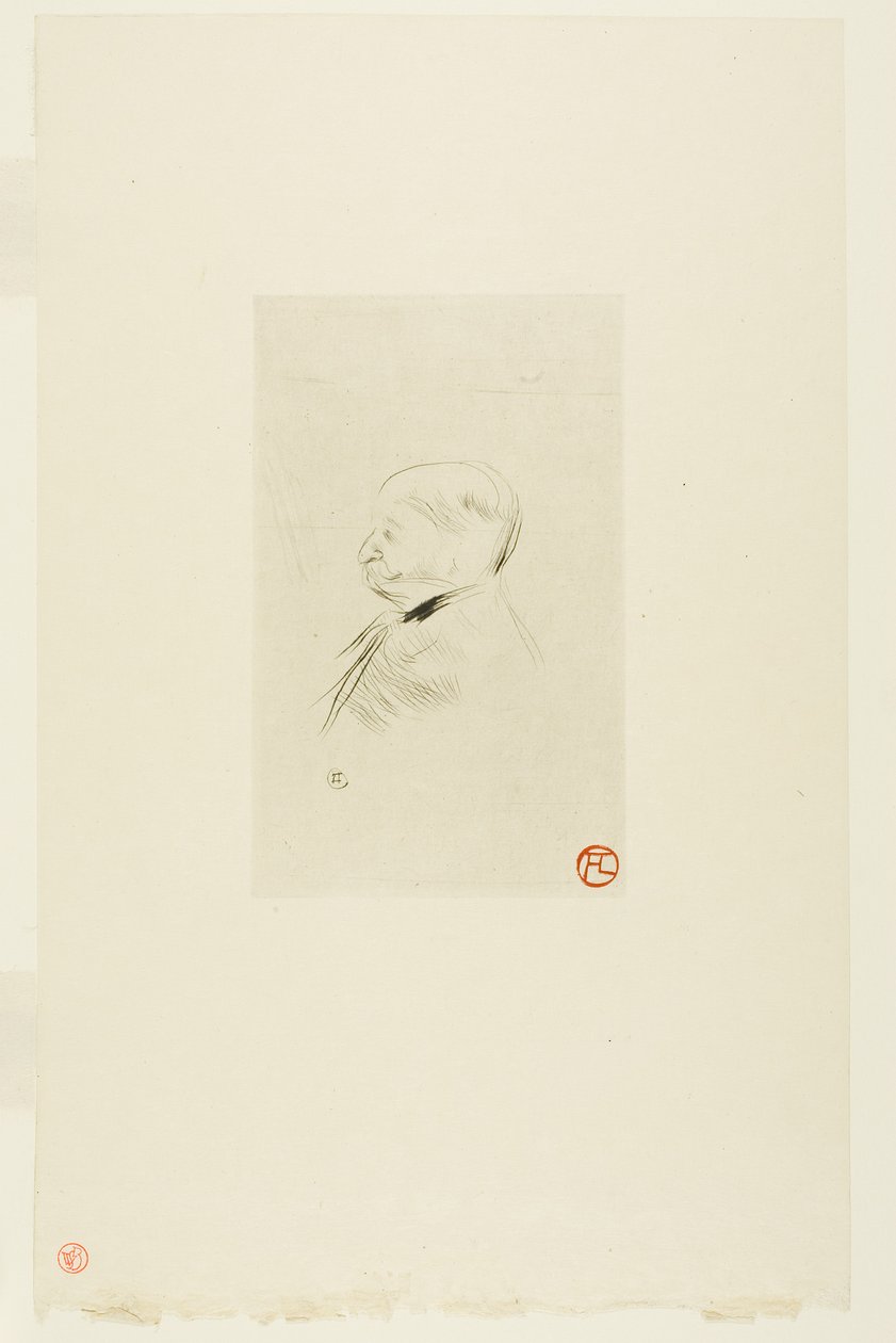 Portræt af en mand af Henri de Toulouse-Lautrec