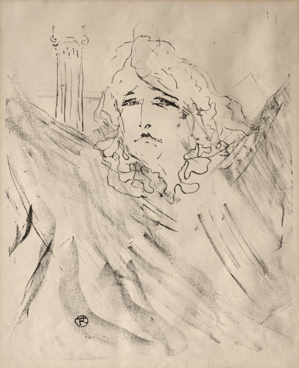 Portrætter af skuespillere og skuespillerinder: Tretten litografier: Sarah Bernhardt af Henri de Toulouse-Lautrec
