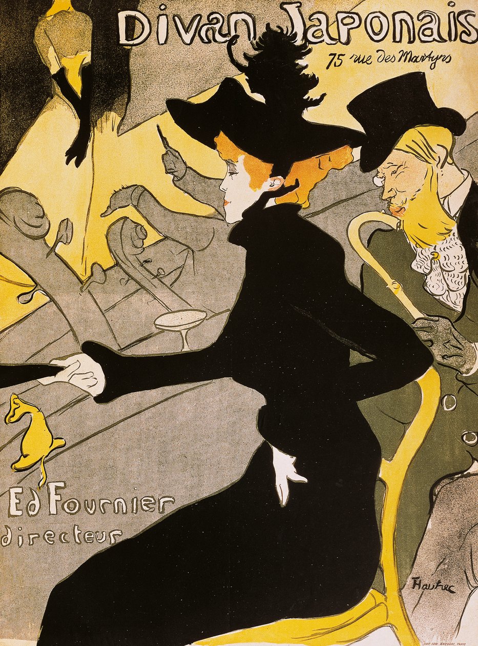Plakat for japansk divan, af Henri de Toulouse-Lautrec (1864-1901) af Henri de Toulouse Lautrec