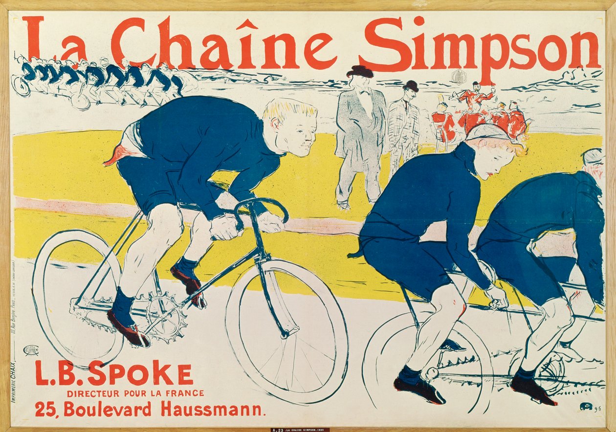 Plakat for La Chaine Simpson - cykelkæder af Henri de Toulouse-Lautrec