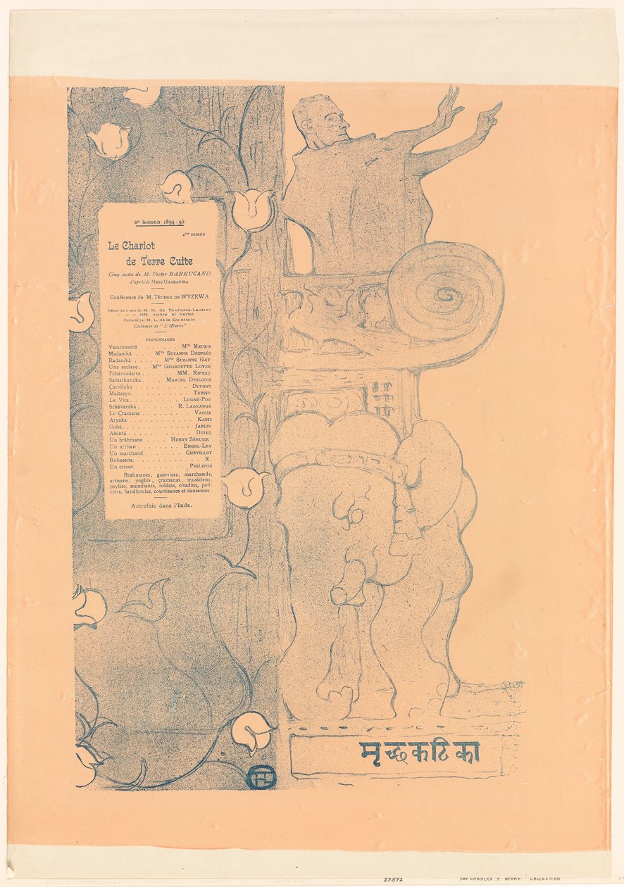 Program for "Den lille lervogn" af Henri de Toulouse-Lautrec