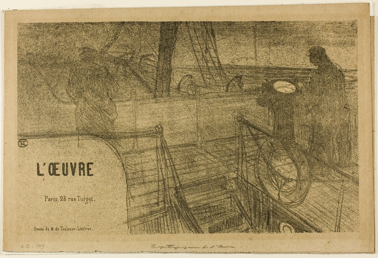 Prospekt - program for arbejdet af Henri de Toulouse-Lautrec