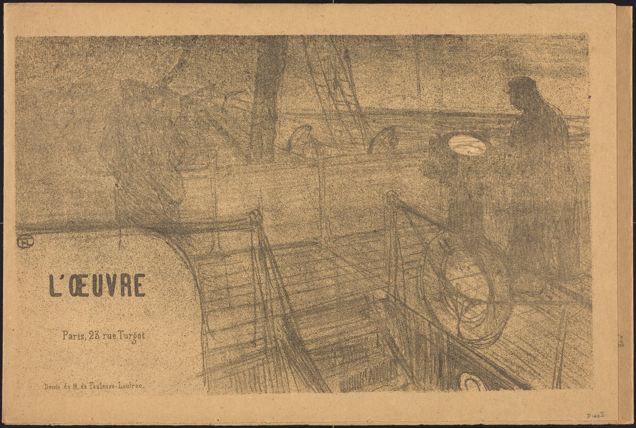 Prospekt Program for værket af Henri de Toulouse-Lautrec