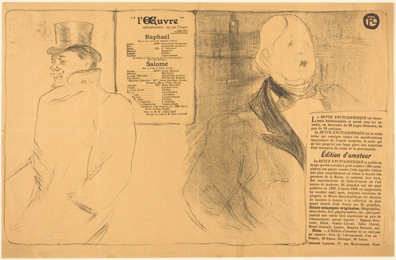 Raphael; Salome af Henri de Toulouse-Lautrec