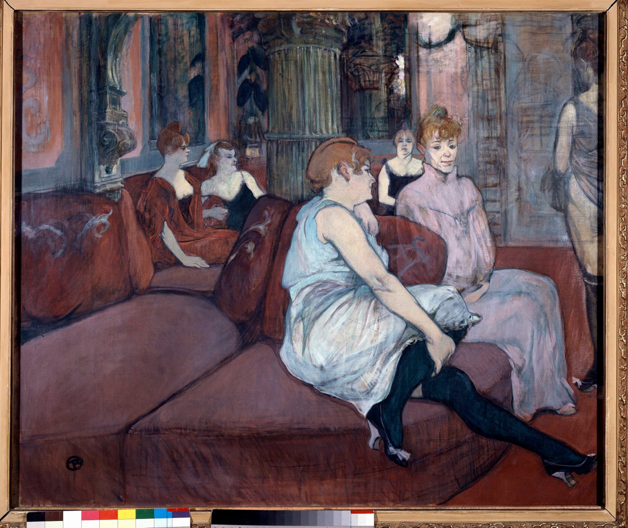 Salon på Rue des Moulins af Henri de Toulouse Lautrec