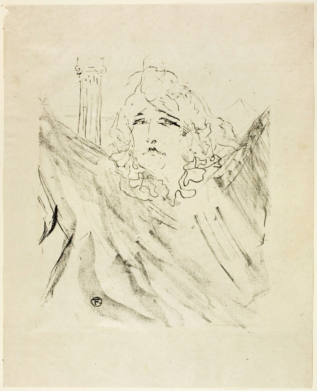 Sarah Bernhardt, fra Treize Lithographies af Henri de Toulouse-Lautrec