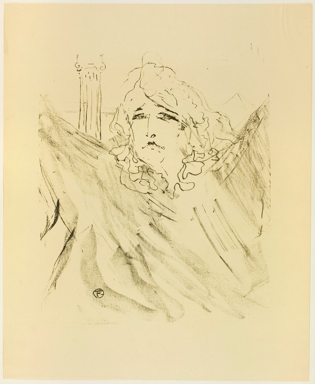 Sarah Bernhardt, fra Treize Lithographies af Henri de Toulouse-Lautrec