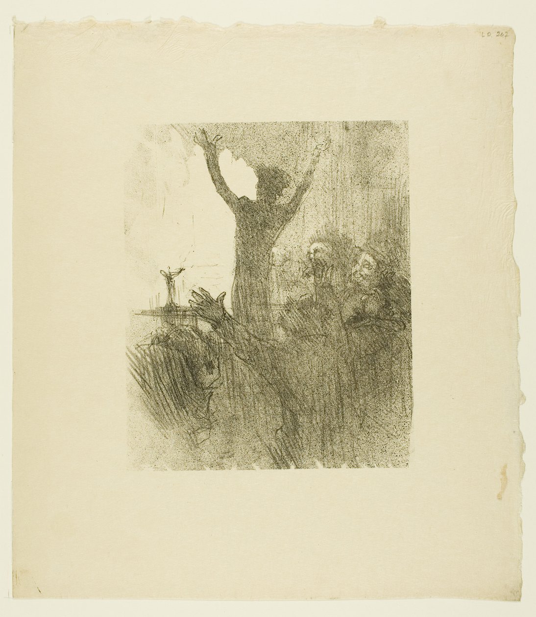 Schlomé Fuss i synagogen, fra Au Pied du Sinaï af Henri de Toulouse-Lautrec