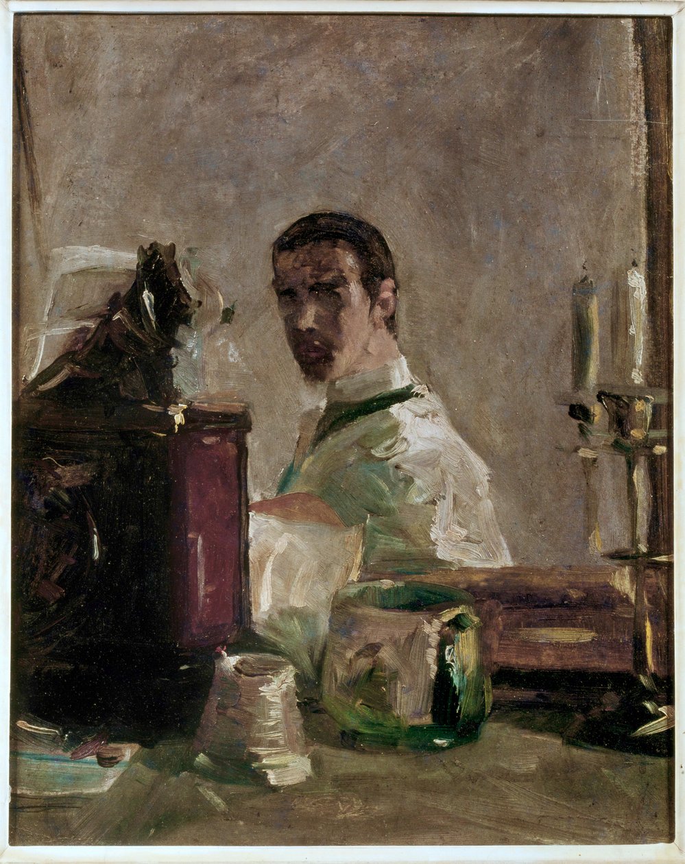 Selvportræt (maleri på lærred) af Henri de Toulouse-Lautrec