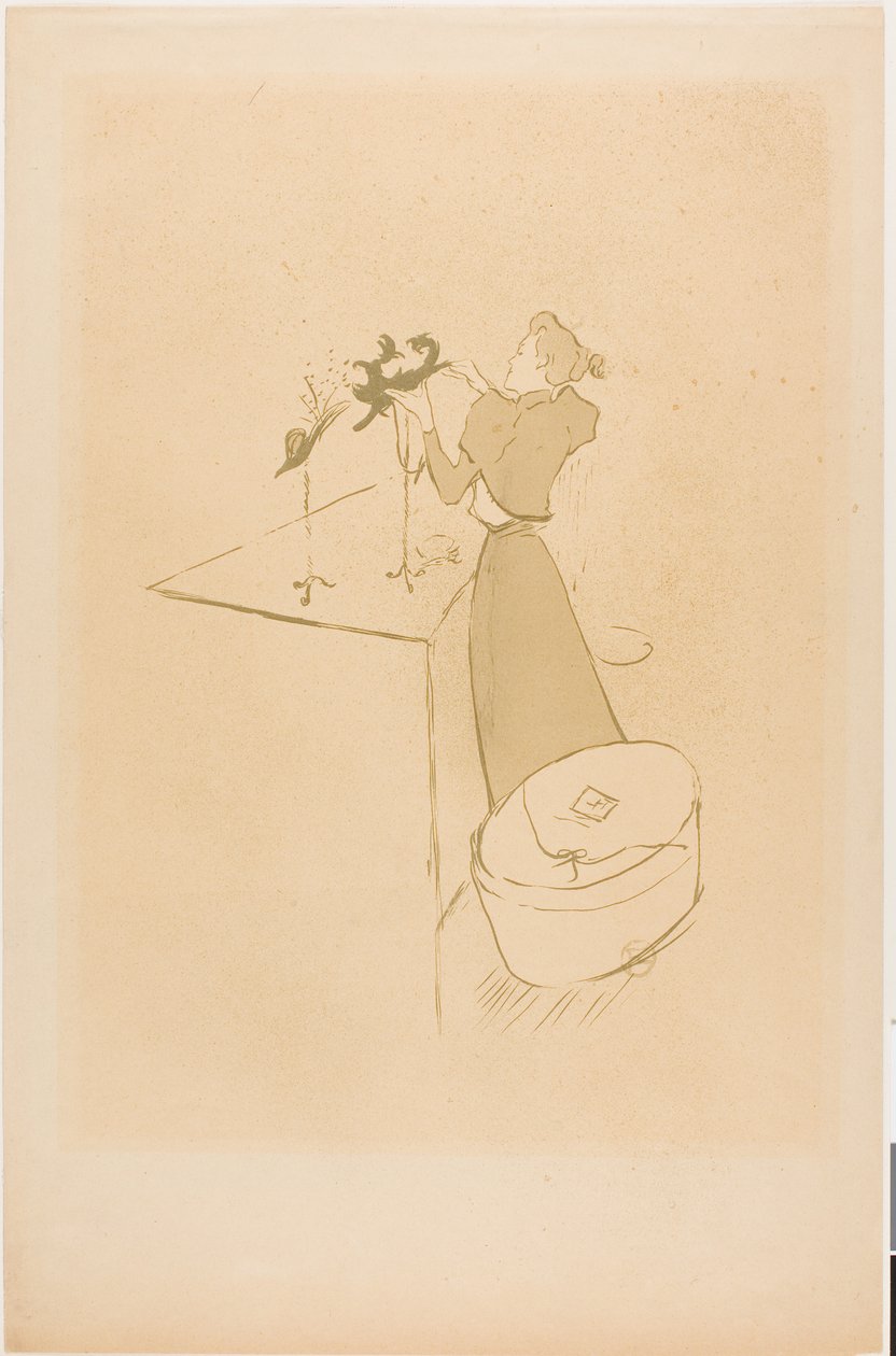 The Milliner, Renée Vert af Henri de Toulouse-Lautrec