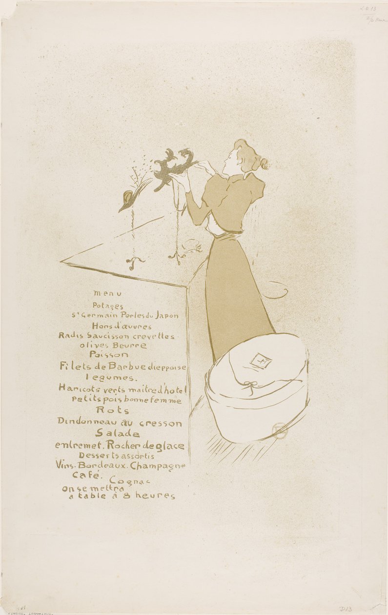 The Milliner, Renée Vert af Henri de Toulouse-Lautrec