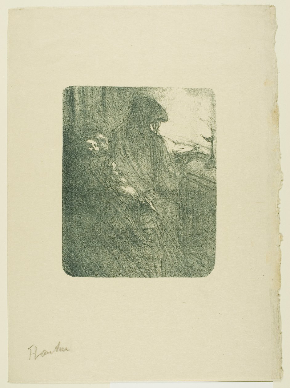 De gamle flirter, fra Melodier af Désiré Dihau af Henri de Toulouse-Lautrec