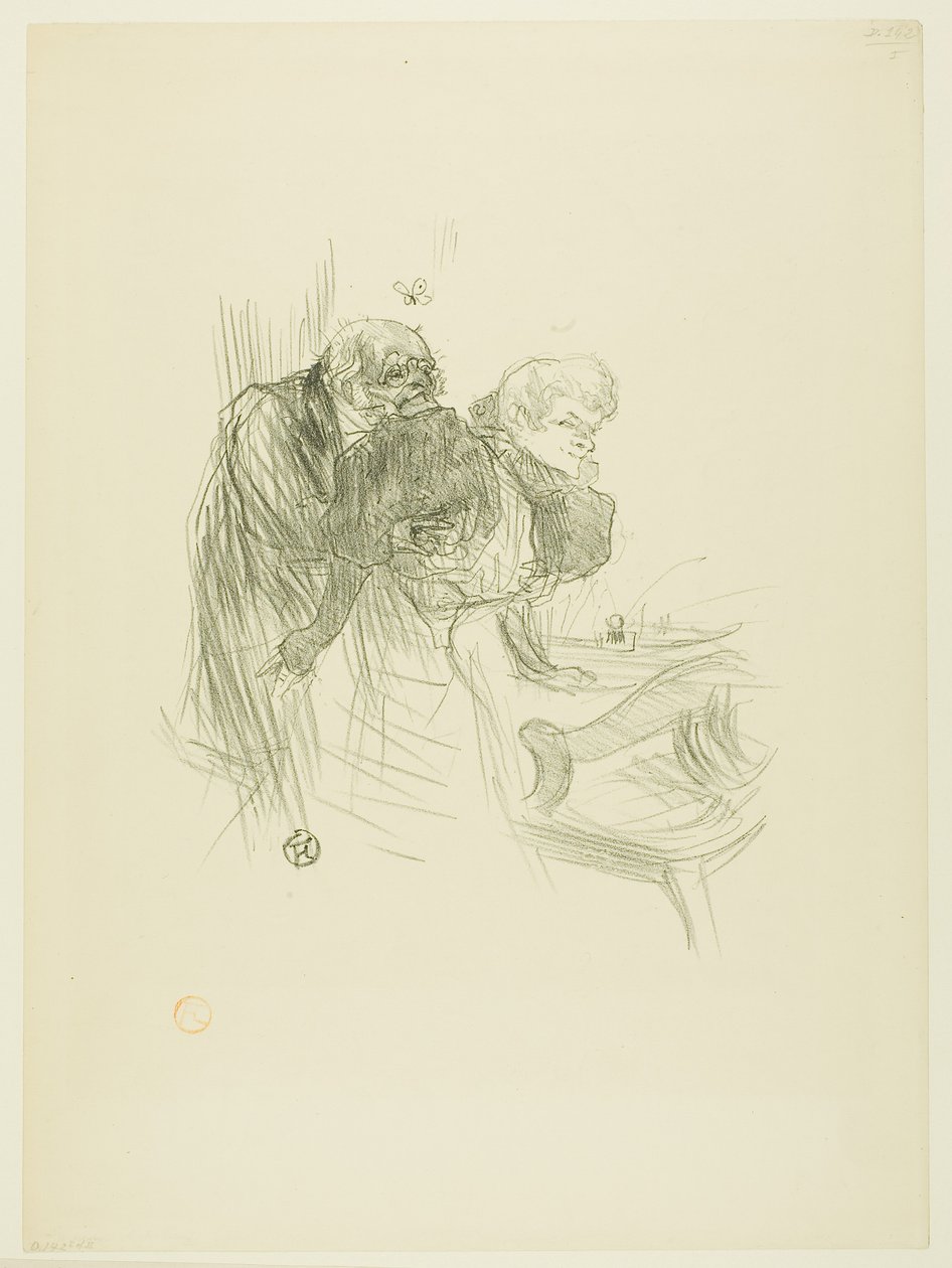 De polske jøders bøn, fra Au Pied du Sinaï af Henri de Toulouse-Lautrec