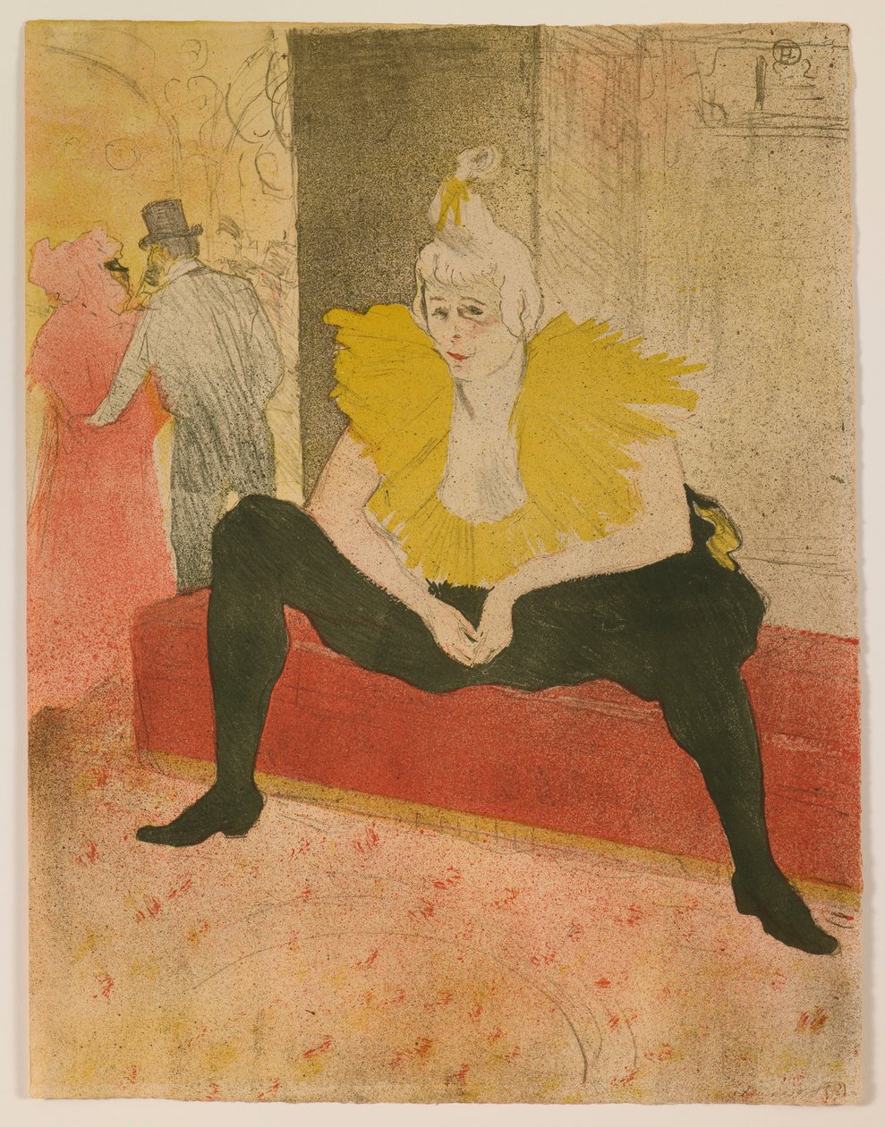 Den siddende klovninde, fra serien «Elles» af Henri de Toulouse-Lautrec