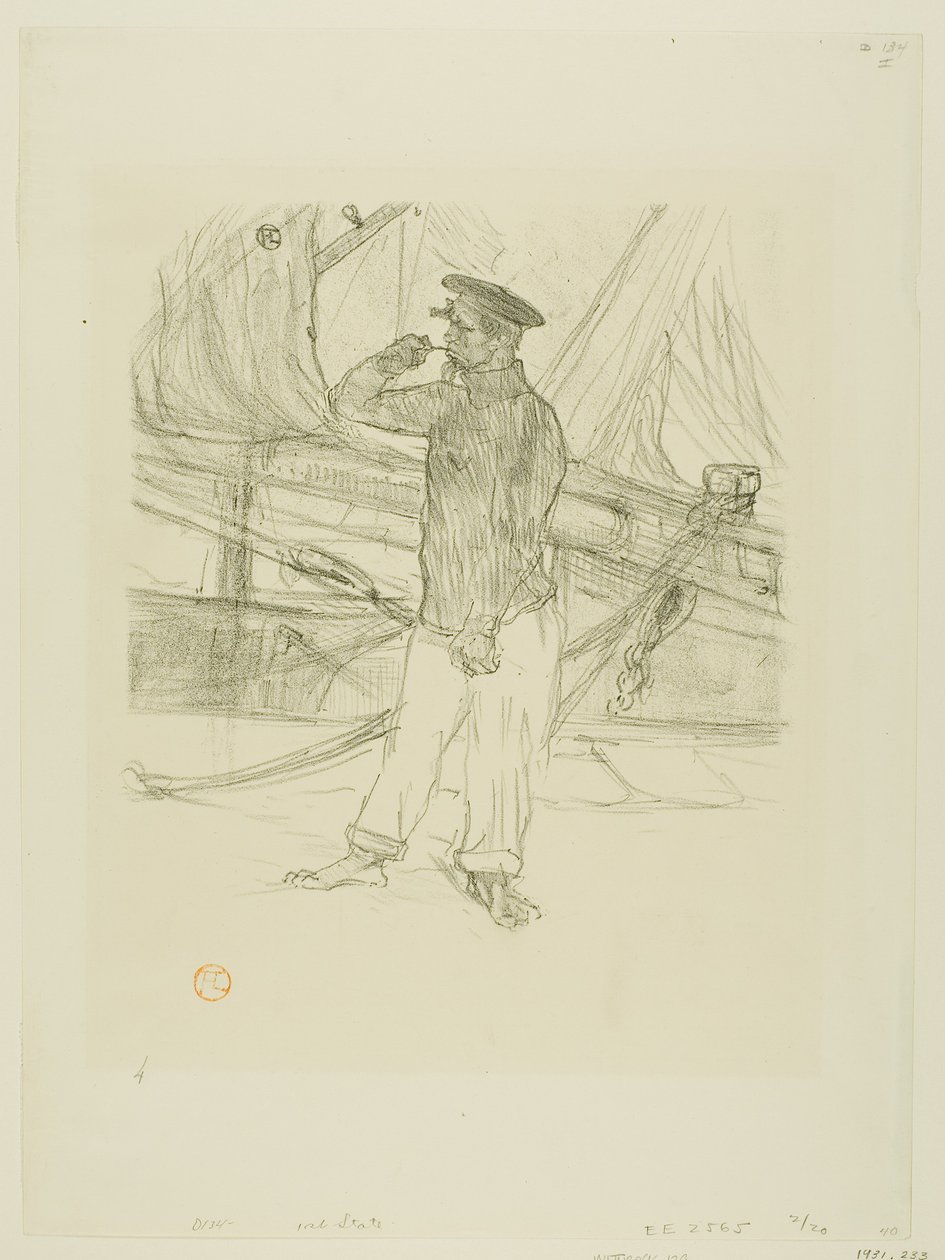 Den røgede sild, fra Melodier af Désiré Dihau af Henri de Toulouse-Lautrec