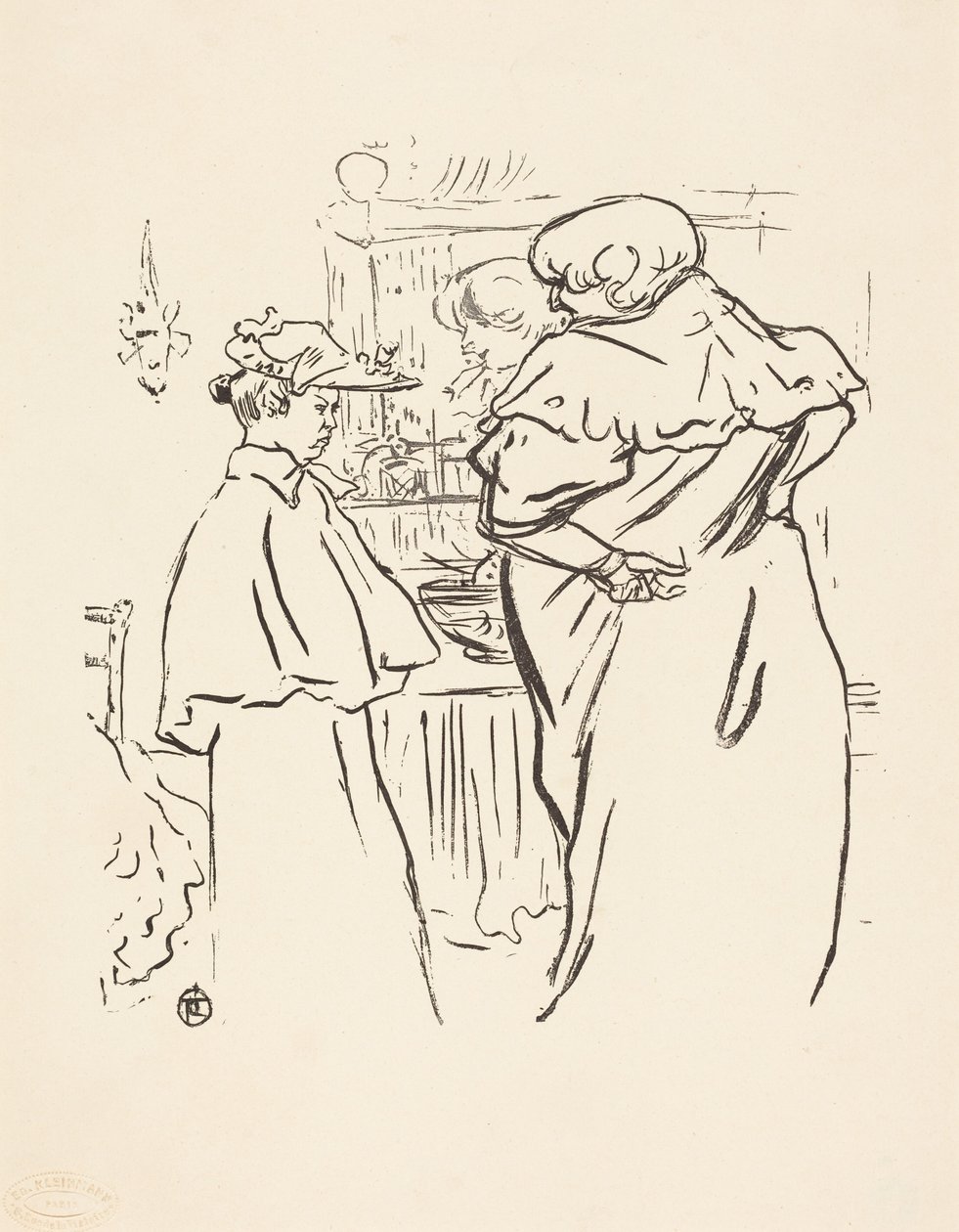 To kvinder foran et spejl af Henri de Toulouse-Lautrec