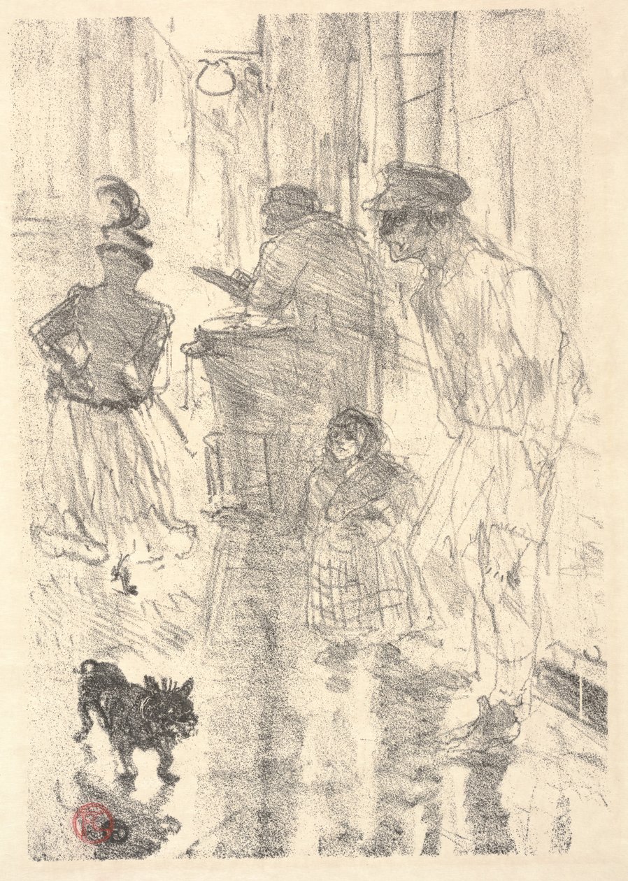 Ansigt (litografi) af Henri de Toulouse Lautrec