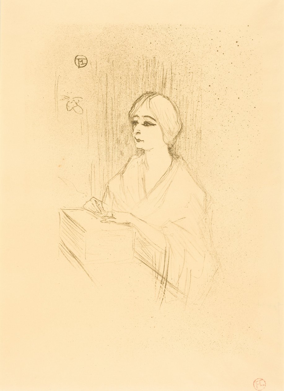Yahne in His Box (Yahne i sin loge) af Henri de Toulouse-Lautrec