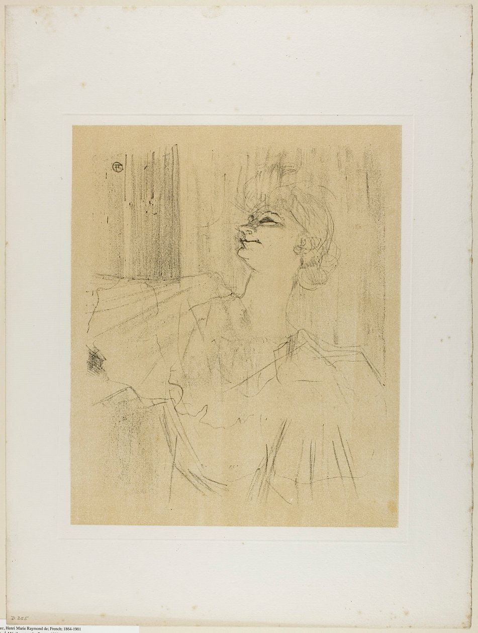 Yvette Guilbert—A Menilmontant de Bruant, fra Yvette Guilbert af Henri de Toulouse-Lautrec