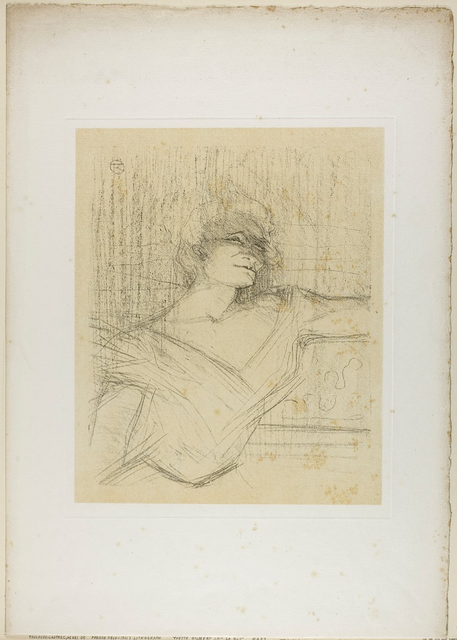 Yvette Guilbert—In the Glue, fra Yvette Guilbert af Henri de Toulouse-Lautrec