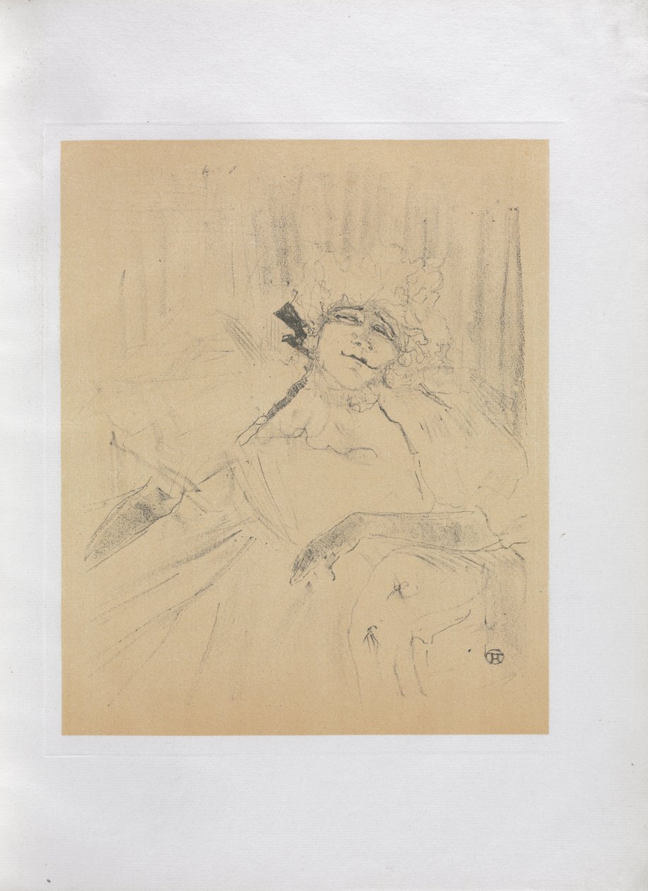 Yvette Guilbert-engelsk serie: Gammel sang af Henri de Toulouse-Lautrec