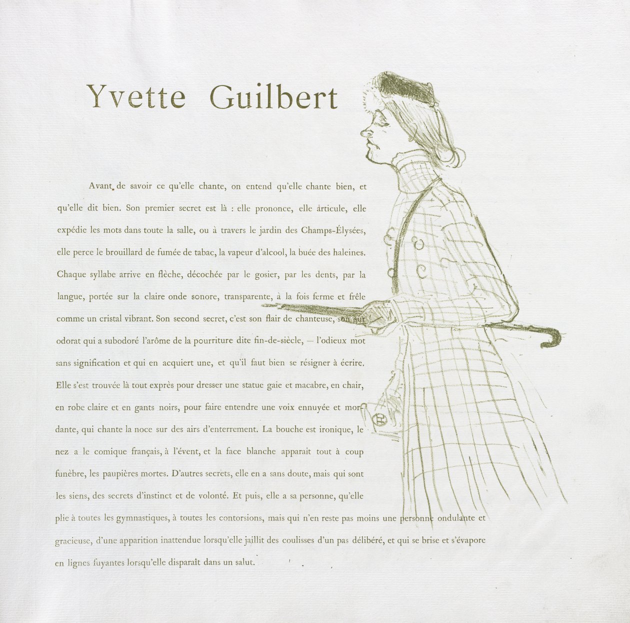 Yvette Guilbert-French Series: nr. 1 af Henri de Toulouse-Lautrec