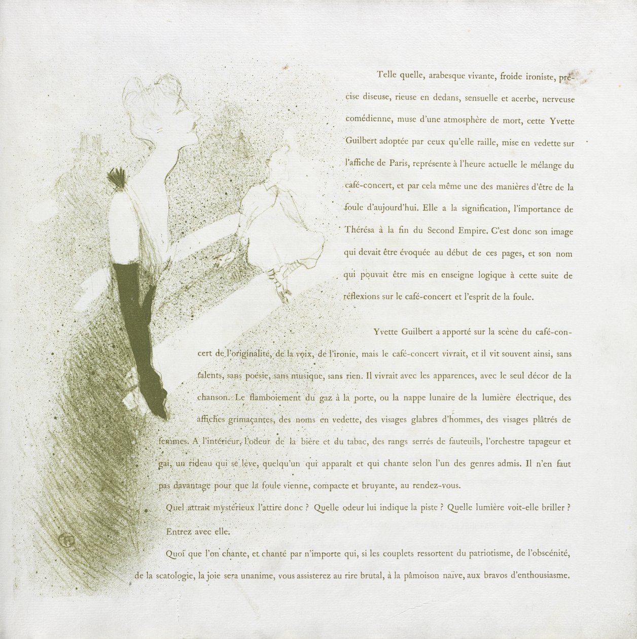 Yvette Guilbert-French Series: nr. 2 af Henri de Toulouse-Lautrec