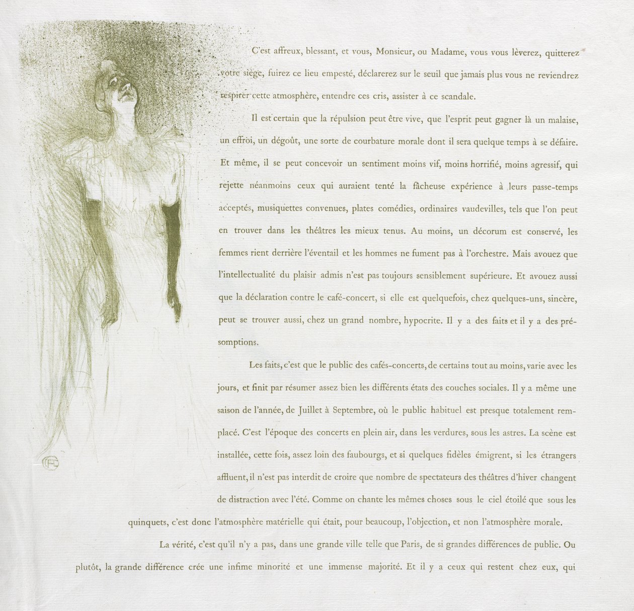 Yvette Guilbert-French Series: Nr. 3 af Henri de Toulouse-Lautrec