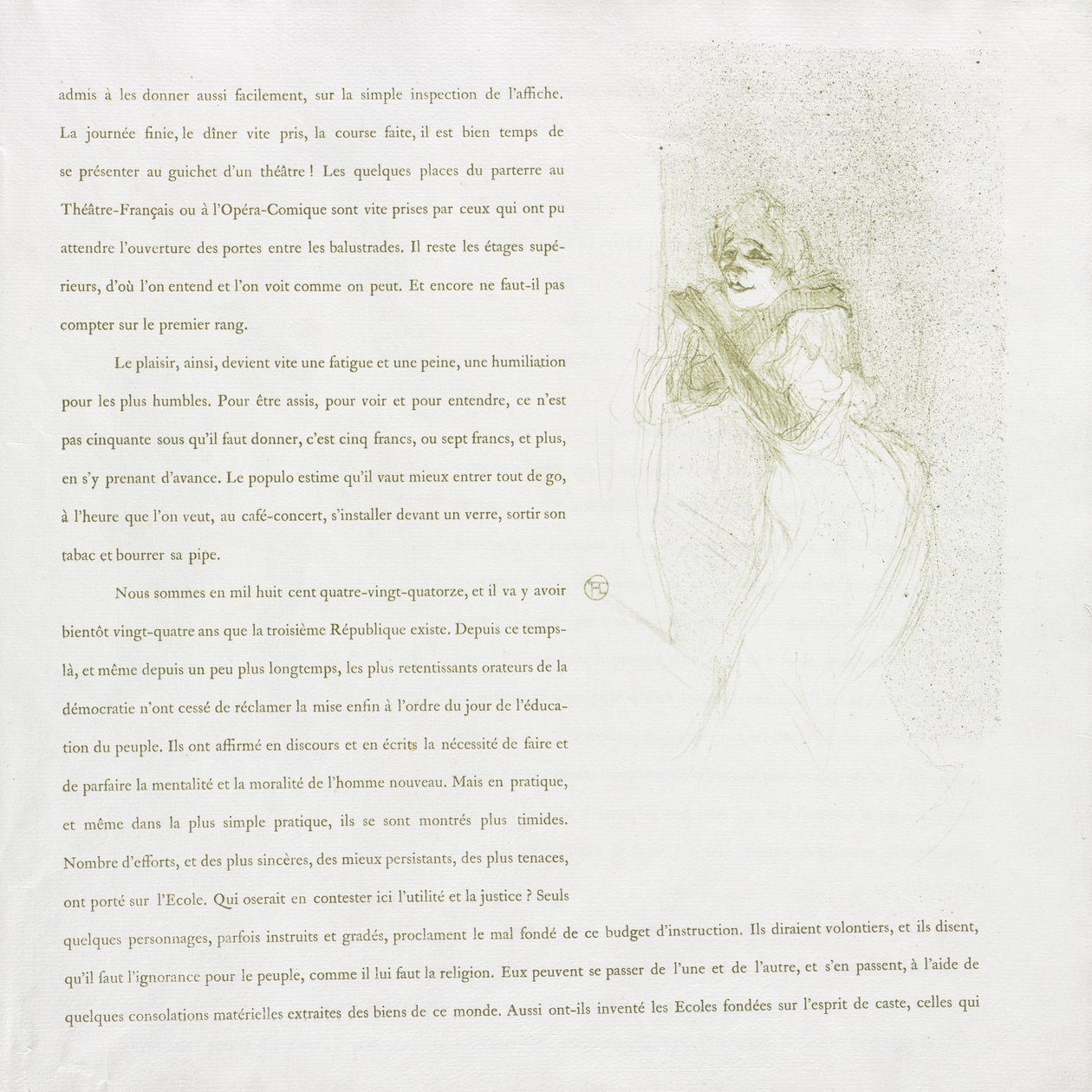 Yvette Guilbert-French Series: nr. 5 af Henri de Toulouse-Lautrec