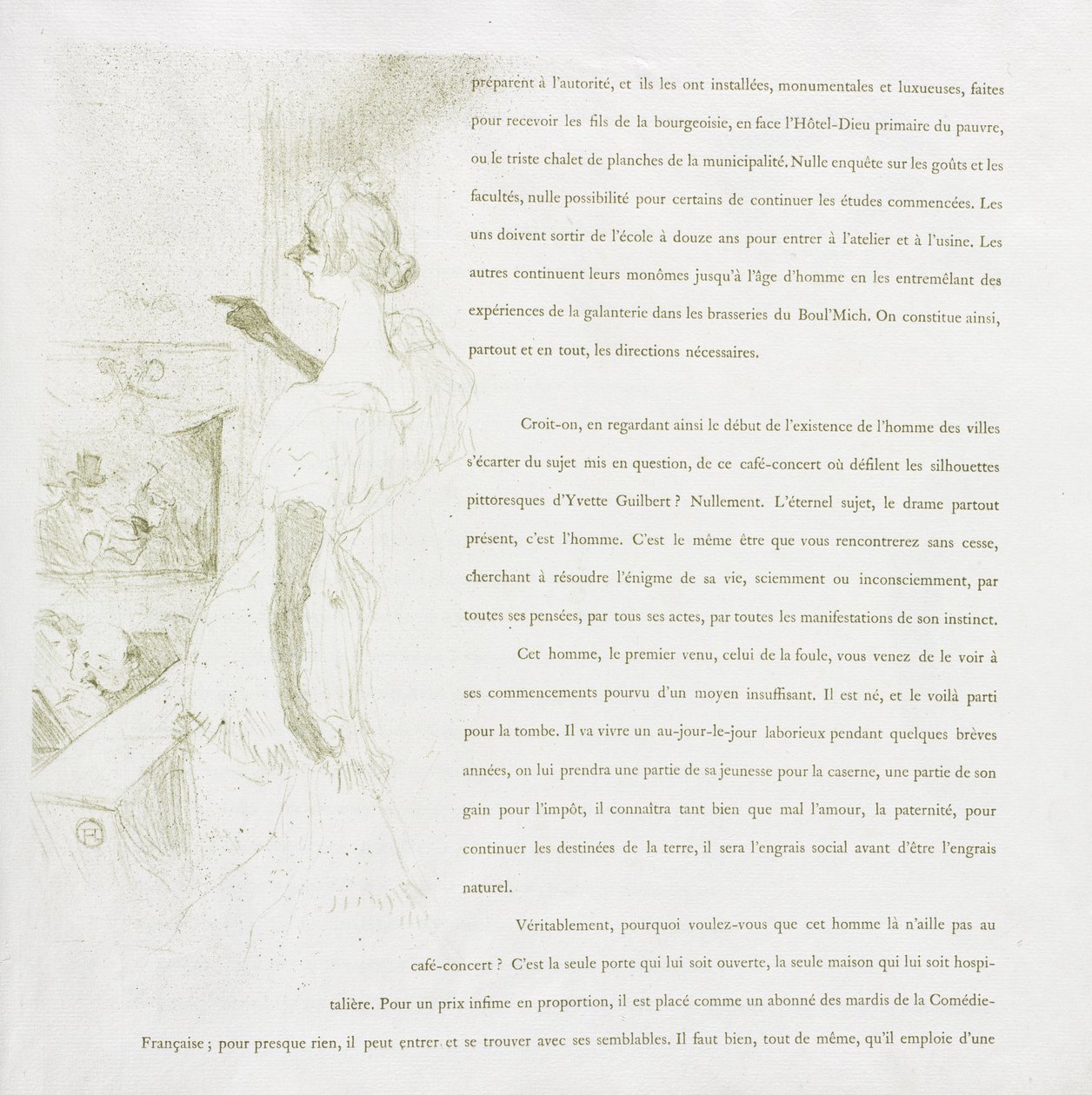 Yvette Guilbert-French Series: nr. 6 af Henri de Toulouse-Lautrec