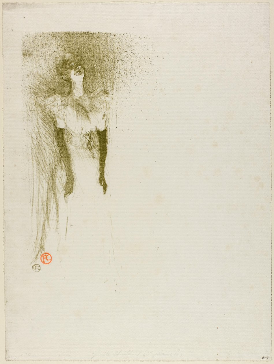 Yvette Guilbert af Henri de Toulouse-Lautrec
