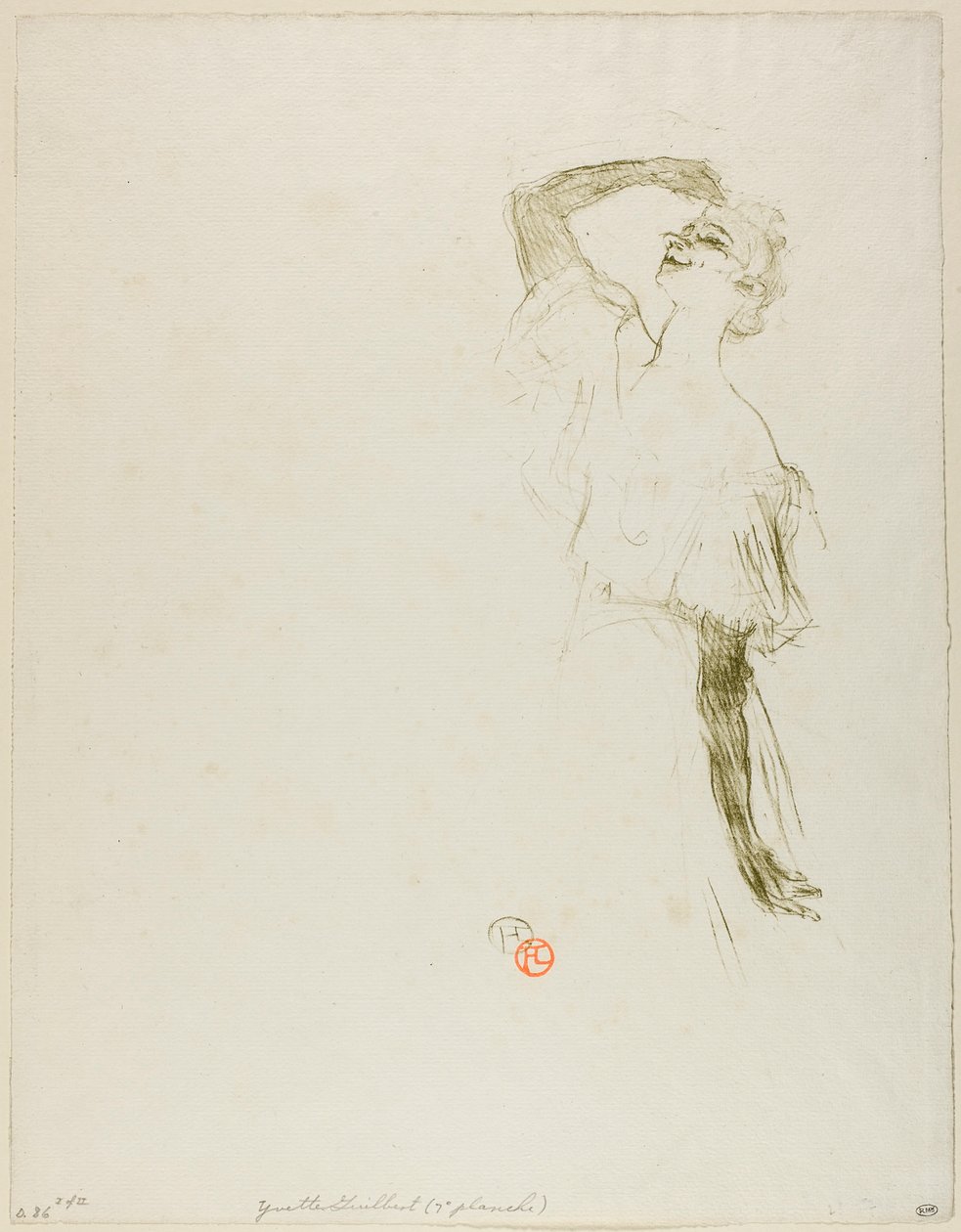 Yvette Guilbert af Henri de Toulouse-Lautrec