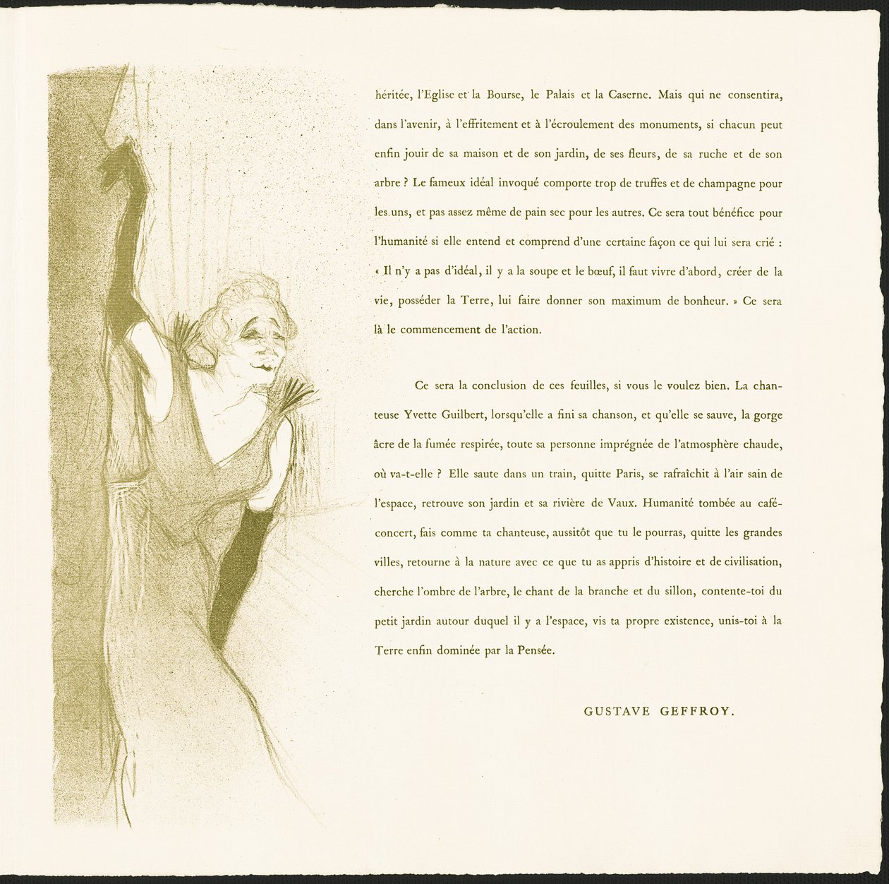 Yvette Guilbert af Henri de Toulouse-Lautrec