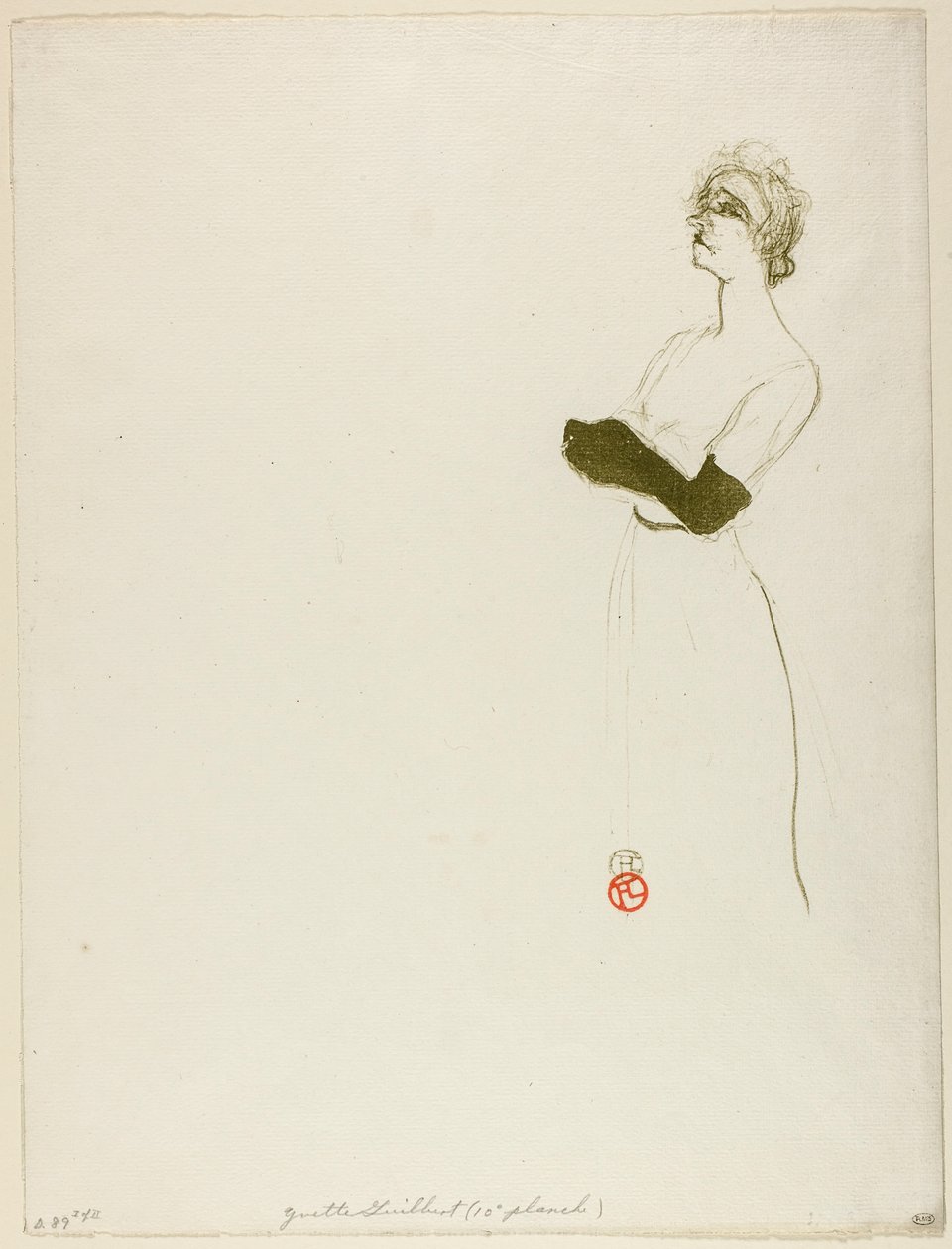 Yvette Guilbert af Henri de Toulouse-Lautrec