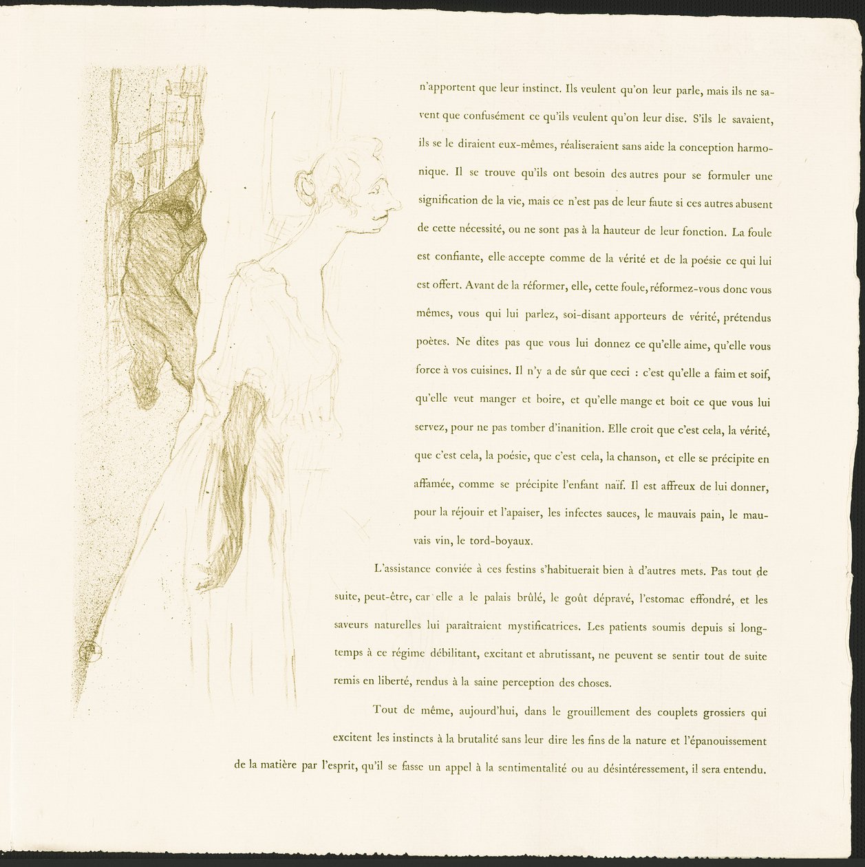 Yvette Guilbert af Henri de Toulouse-Lautrec