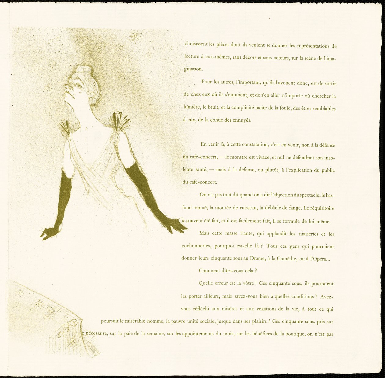 Yvette Guilbert af Henri de Toulouse-Lautrec