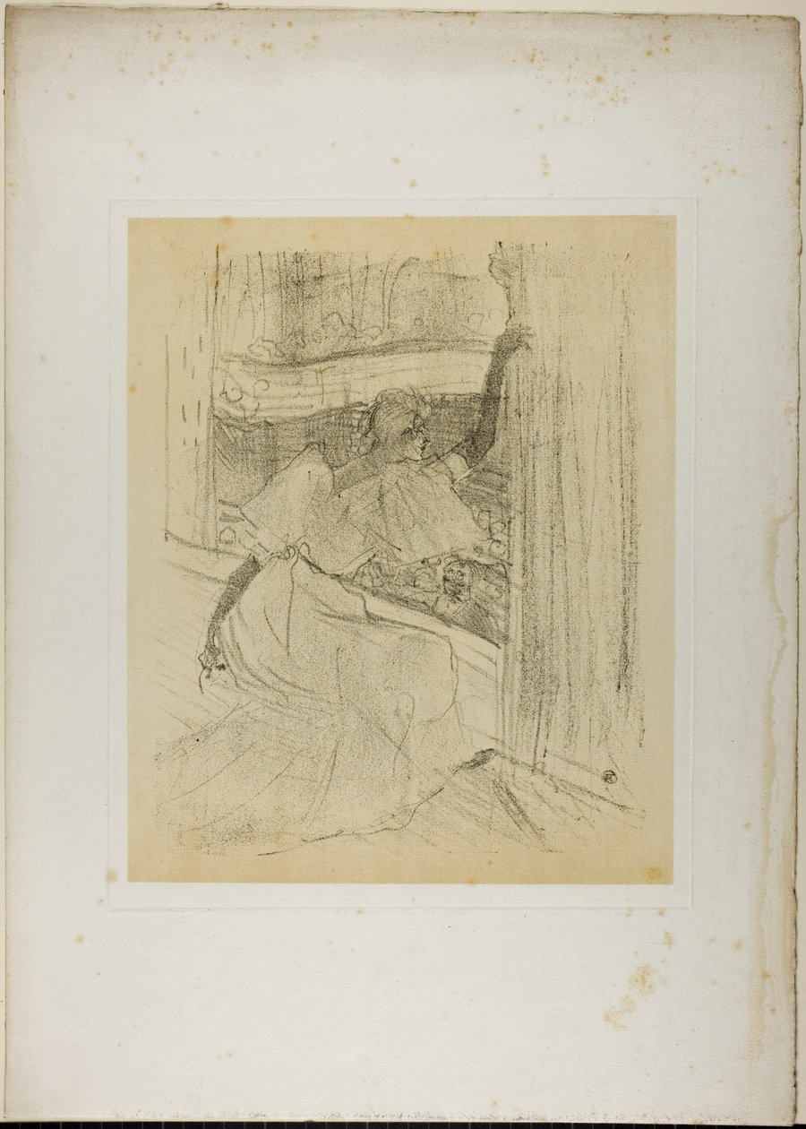 Yvette Guilbert Taking a Bue, fra Yvette Guilbert af Henri de Toulouse-Lautrec