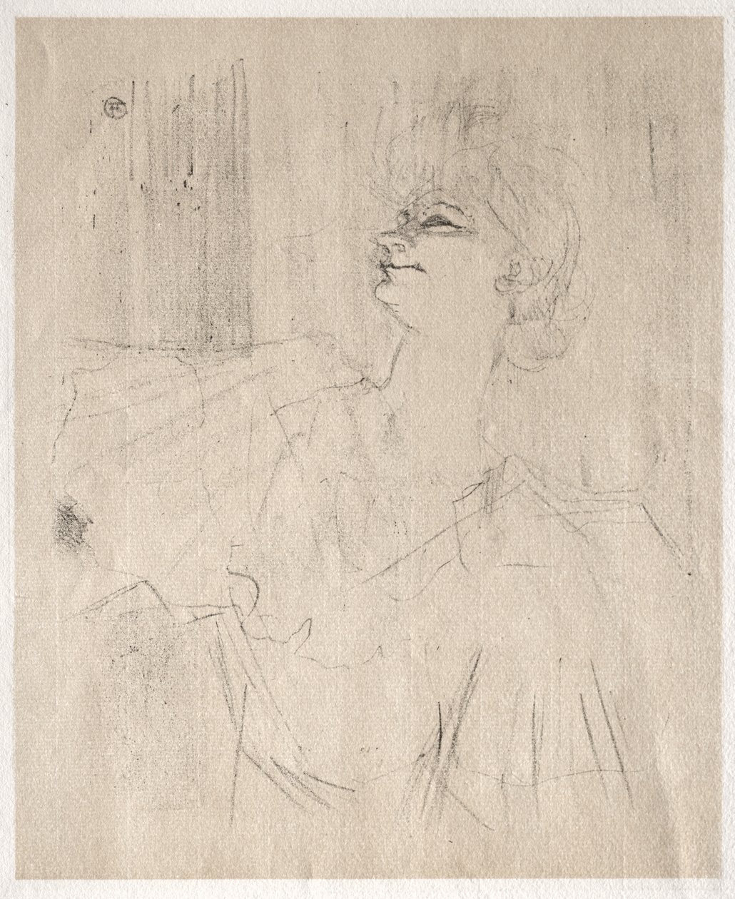 Yvette Guilbert: i Ménilmontant, fra Bruant af Henri de Toulouse-Lautrec