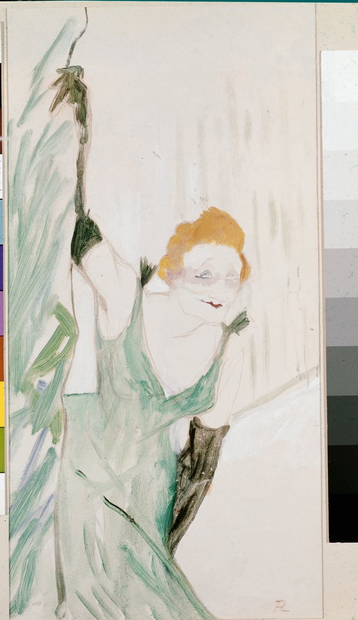 Yvette Guilbert hilser publikum af Henri de Toulouse Lautrec