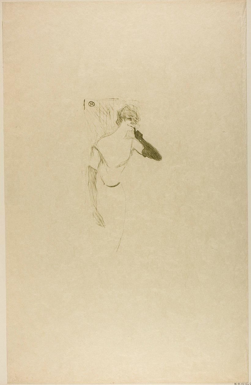 Yvette Guilbert, i Colombine ved Pierrot af Henri de Toulouse-Lautrec