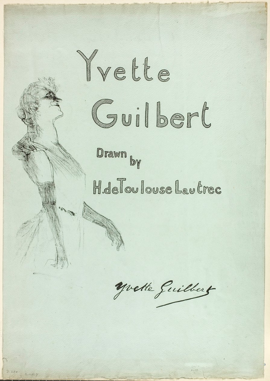 Yvette Guilbert på scenen, fra Yvette Guilbert af Henri de Toulouse-Lautrec