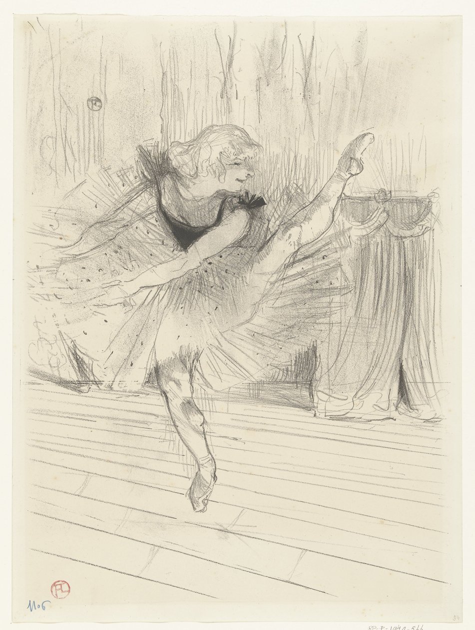 Portret af danseres Ida Heath Ida Heath engelsk danserinde af Henri de Toulouse Lautrec (signed by artist)