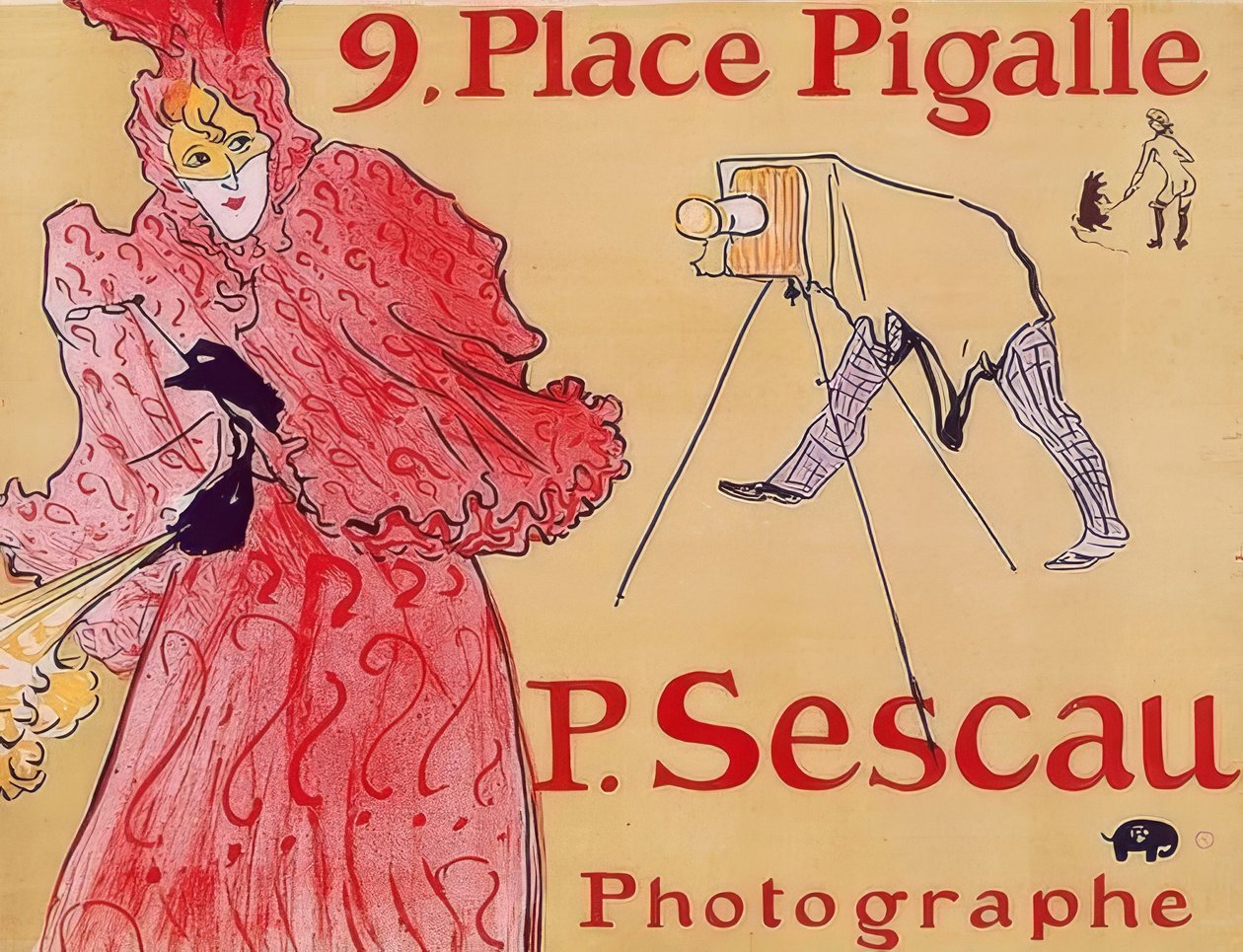 9. Place Pigalle - P. Sescau, Fotograf af Henri de Toulouse Lautrec