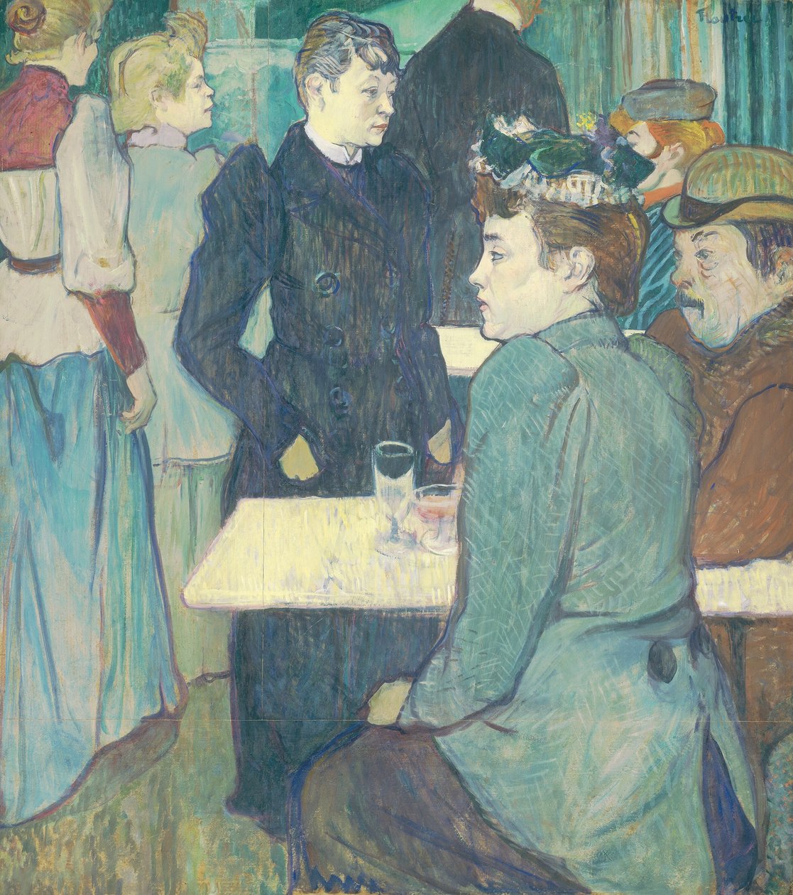 Et hjørne af Moulin de la Galette, 1892. af Henri de Toulouse Lautrec